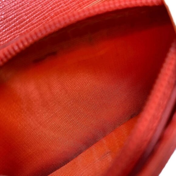 Auth FURLA - Orange Leather Coin Case - Picture 3 of 6